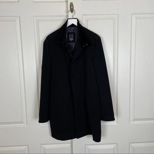 Zanella Derick Black Overcoat